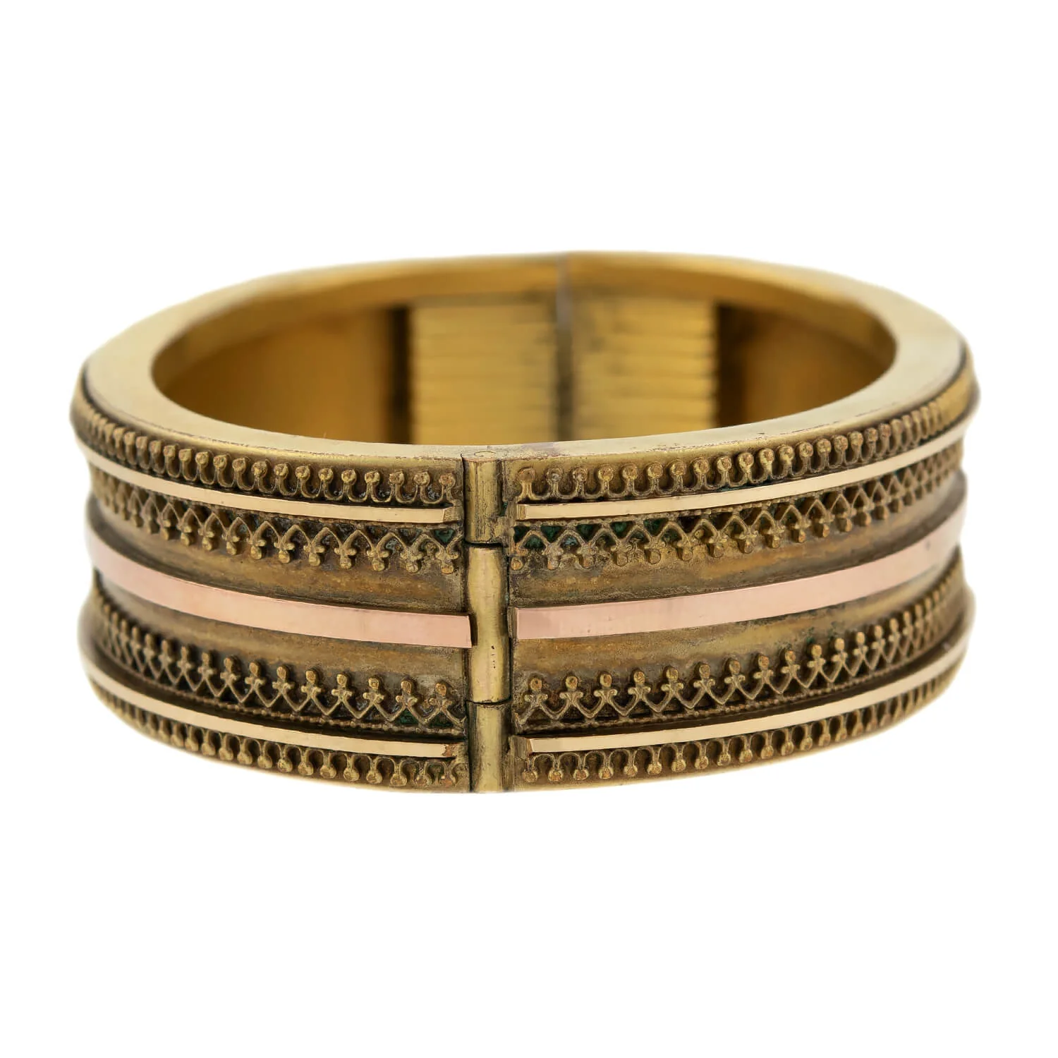 Victorian Gold-Filled Etruscan Wirework Bangle - Image 4
